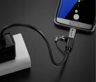 Adaptér OTG Micro USB 2.0 USB Type-C so šnúrkou