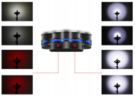 Dobíjacia čelovka s USB nabíjaním 6x CREE LED + 2x COB + Príslušenstvo ZADARMO