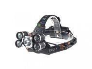 Nabíjací čelovka Headlamp 5 x CREE LED + čelová lampa COB 3W LED a príslušenstvo ZADARMO